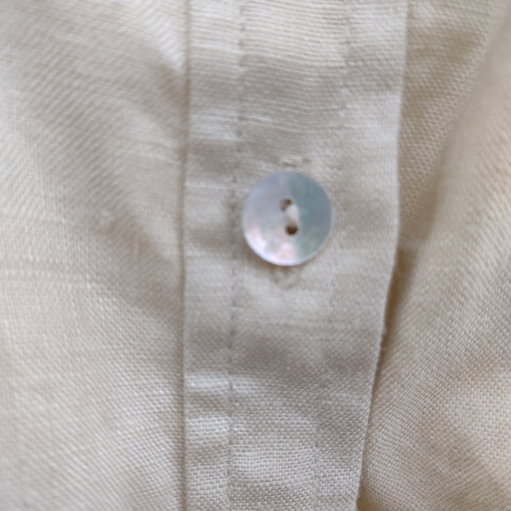Edward Irish linen sleeveless blouse size L - Picture 9 of 10